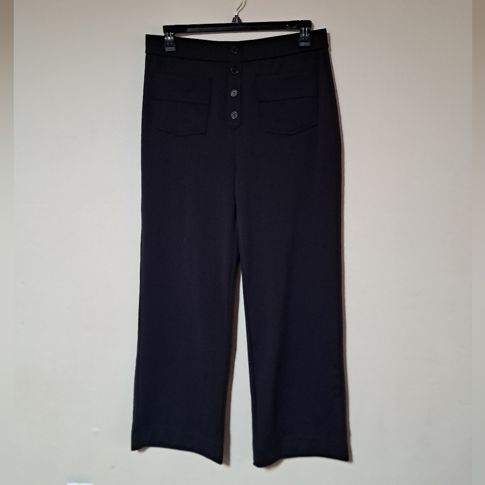 Halara High Waisted Button Multiple Pockets Straight Leg Pants Halo Tek Air XL - Picture 3 of 8